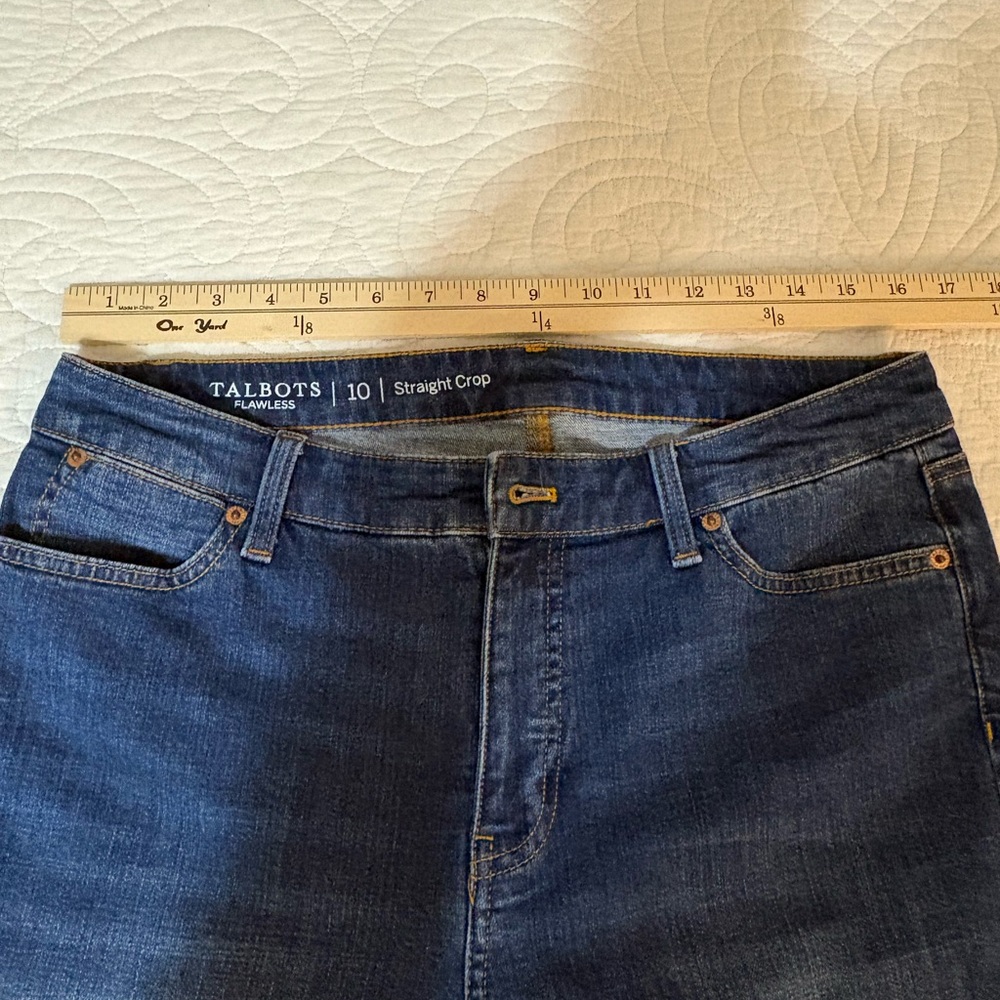 Talbots Dark Blue Straight Crop Jeans - Picture 3 of 6